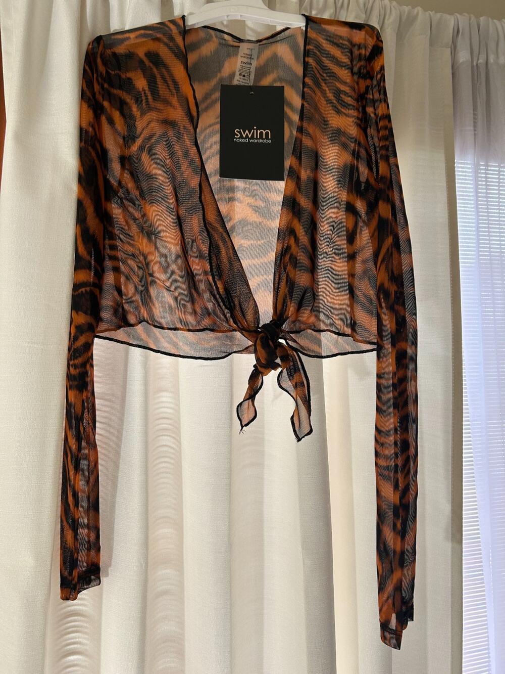 Naked Wardrobe NWT Swim Cover Up Animal Print Size Small
